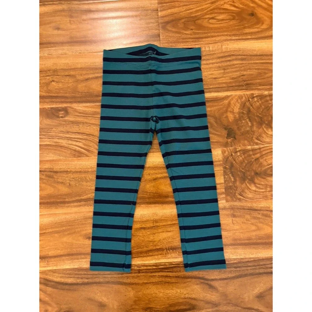 NWT Primary Leggings, Spruce/Navy Stripes, Size 4T